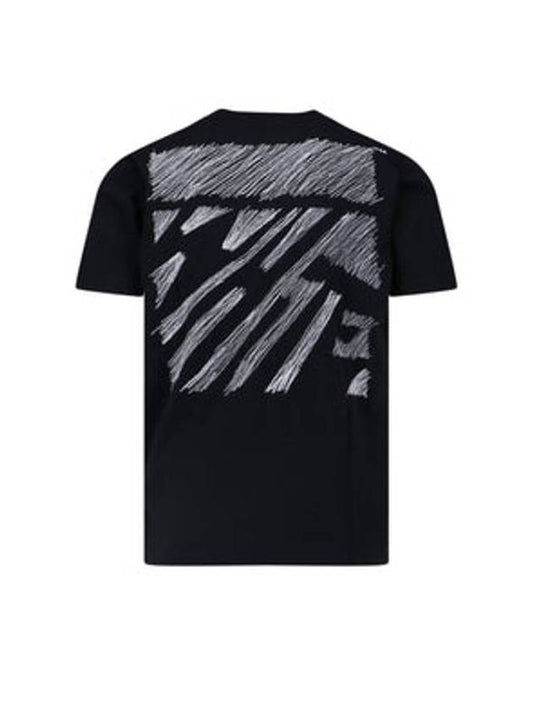 Scrubble Diag Slim Short Sleeve T-Shirt Black - OFF WHITE - BALAAN 1