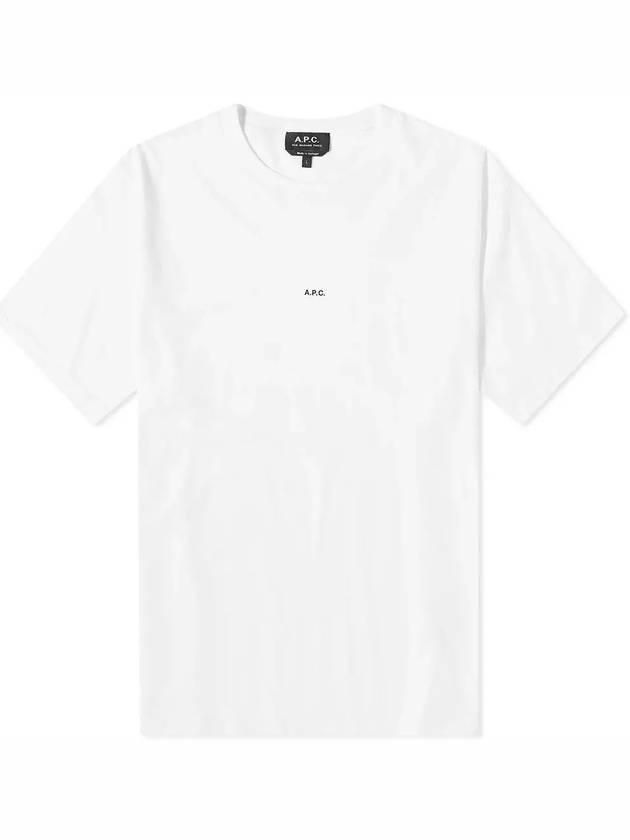 Men's Kyle Logo Print Cotton Jersey Short Sleeve T-Shirt  White - A.P.C. - BALAAN 2