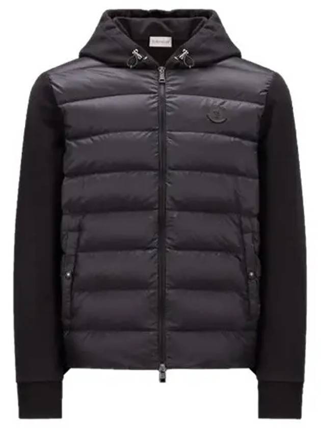 Men's Fleece Zip-Up Padding Black - MONCLER - BALAAN 2