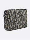 Oblique Jacquard Saddle Triple Pouch Cross Bag Black Beige - DIOR - BALAAN 3