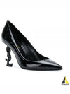 Women's Opium Patent Leather Pumps Heel Black - SAINT LAURENT - BALAAN 2