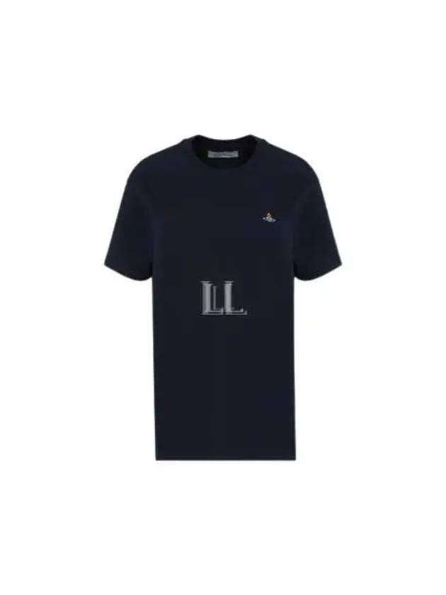 ORB Logo Cotton Short Sleeve T-Shirt Navy - VIVIENNE WESTWOOD - BALAAN 2