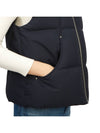 Women's Logo Patch Zipper Padded Vest Navy - MOOSE KNUCKLES - BALAAN 8