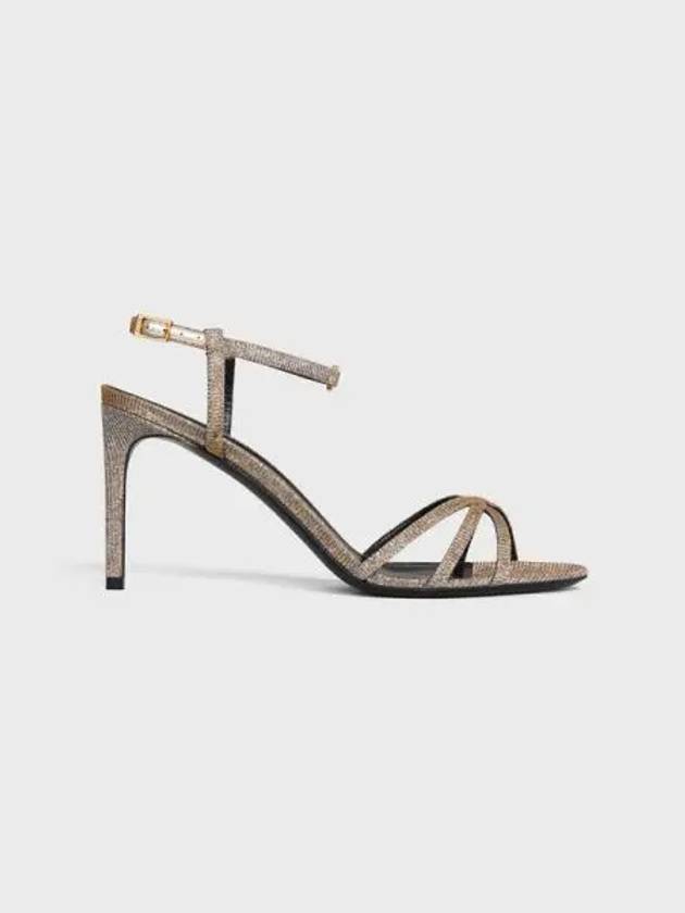 Soir Iridescent Fabric Sandal Heels Gold Silver - CELINE - BALAAN 2