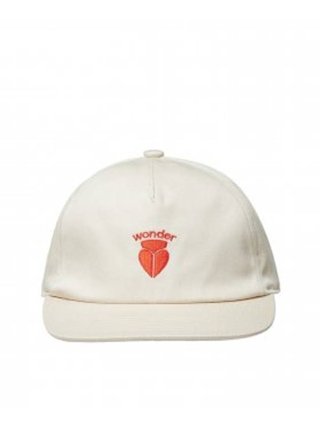 LVS Logo Cotton 5 Panel Ball Cap Beige - YCW - BALAAN 1