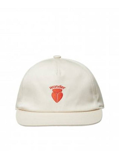 LVS Logo Cotton 5 Panel Ball Cap Beige - YCW - BALAAN 2