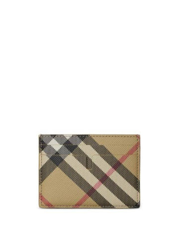 Check Card Case Wallet Beige - BURBERRY - BALAAN 1