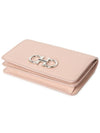 Gancini Leather Card Wallet Pink - SALVATORE FERRAGAMO - BALAAN 4