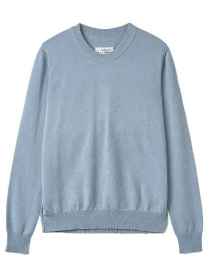 Crew Neck Cashmere Knit Top Pale Blue - MAISON MARGIELA - BALAAN 2