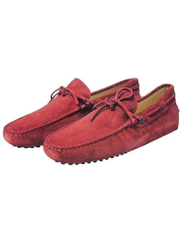 Men's Gommino Suede Driving Shoes Red - TOD'S - BALAAN 4