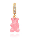 NOSTALGIA BEAR BUBBLEGUM PAVE CONNECTOR gold pendant charm - CRYSTAL HAZE - BALAAN 4