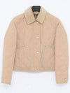 Stripe Point Collar Quilted Jacket Brown - BURBERRY - BALAAN 4