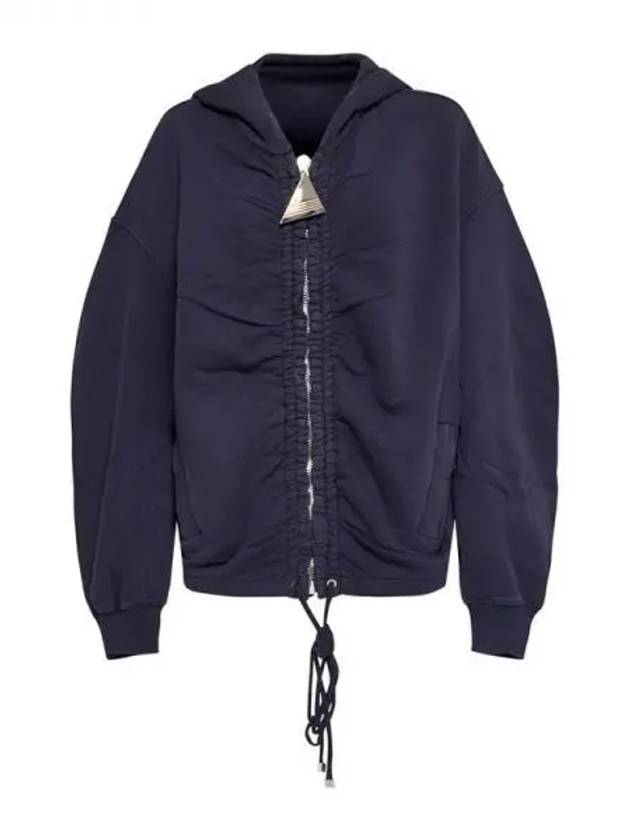 Drawstring overfit hooded zip up 270644 - THE ATTICO - BALAAN 1