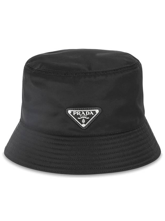 Triangle Logo Re-nylon Bucket Hat Black - PRADA - BALAAN 2