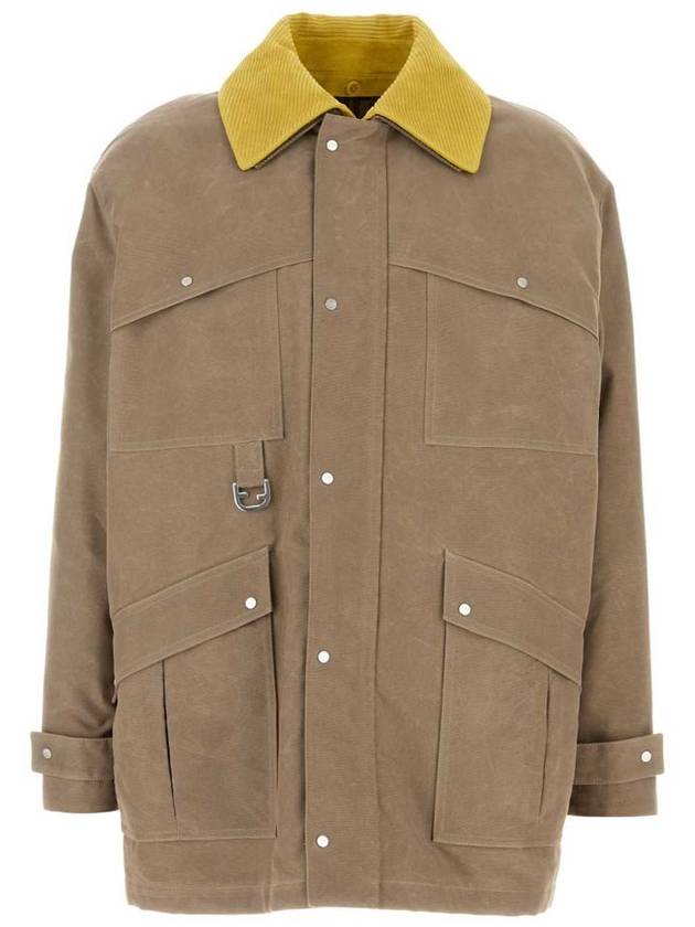 Waxed Cotton Blouson Jacket Beige - FENDI - BALAAN 2