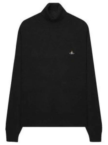 Black embroidered turtleneck N401 2701000J Y000S Men s 1231161 - VIVIENNE WESTWOOD - BALAAN 1