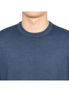 Men's Crew Neck Wool Knit Blue - DRUMOHR - BALAAN 7