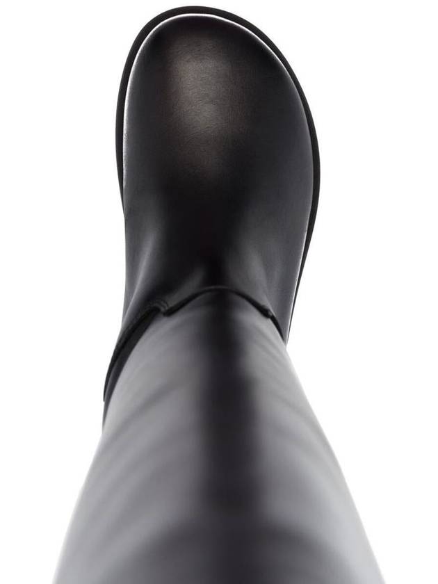 Black Slip-On Boots With Platform In Smooth Leather Woman - GIA BORGHINI - BALAAN 4