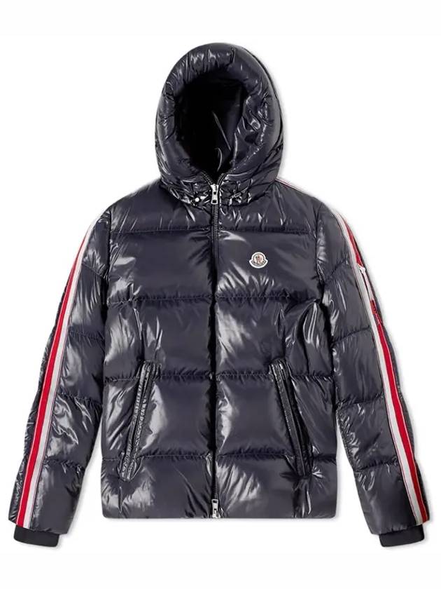 Men's Dinceer Hooded Down Short Padded Navy - MONCLER - BALAAN.