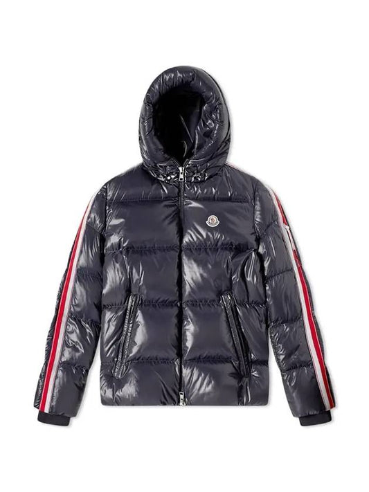 Men's Dinceer Hooded Down Short Padded Navy - MONCLER - BALAAN.