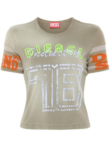 T-Uncusl Short Sleeve T-Shirt Light Brown - DIESEL - BALAAN 1