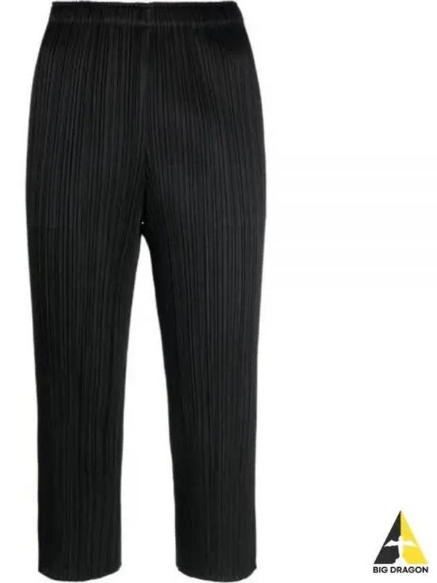 Pleated Basic Straight Pants Black - ISSEY MIYAKE - BALAAN 2