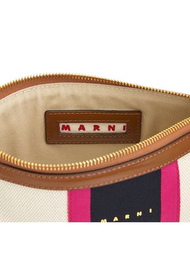 Striped Canvas Cross Bag Ivory - MARNI - BALAAN 11