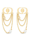 Petit CD Resin Pearls Crystals Earrings Gold - DIOR - BALAAN 2