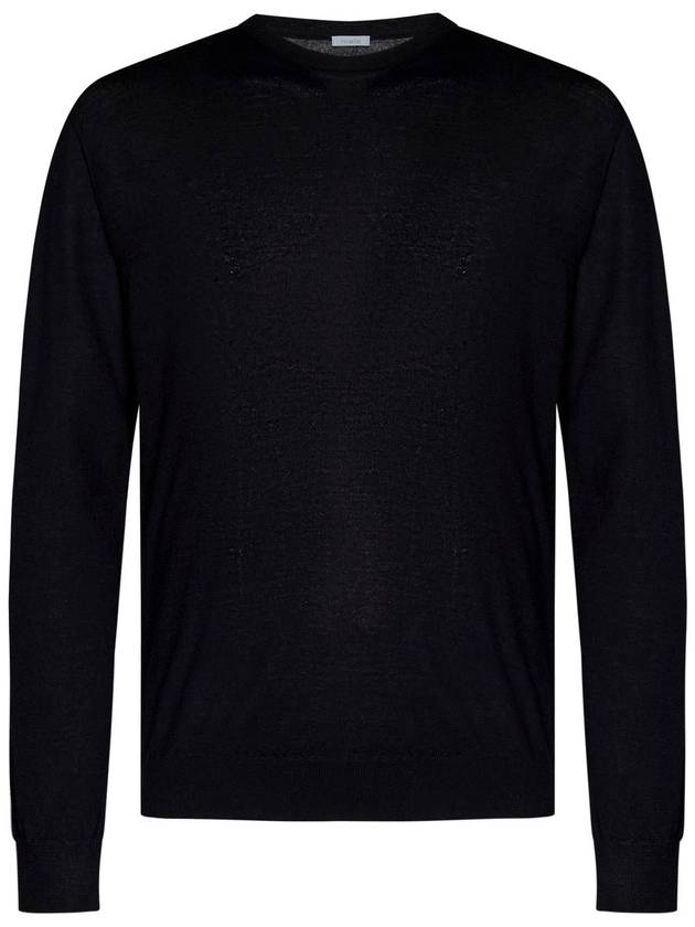 Malo Black Cotton Jumper - MALO - BALAAN 1