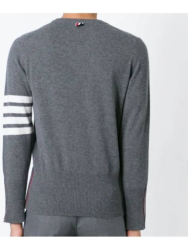 Diagonal Classic Cashmere Knit Top Grey - THOM BROWNE - BALAAN 4