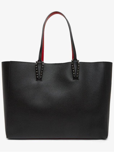 Christian Louboutin Cavata Large Soft Calf Leather Tote Bag Black - CHRISTIAN LOUBOUTIN - BALAAN 1