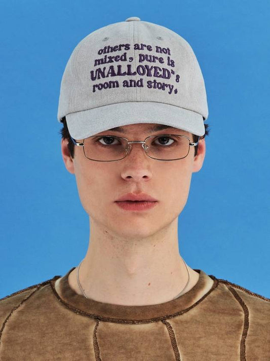 slogan ball cap gray - UNALLOYED - BALAAN 1