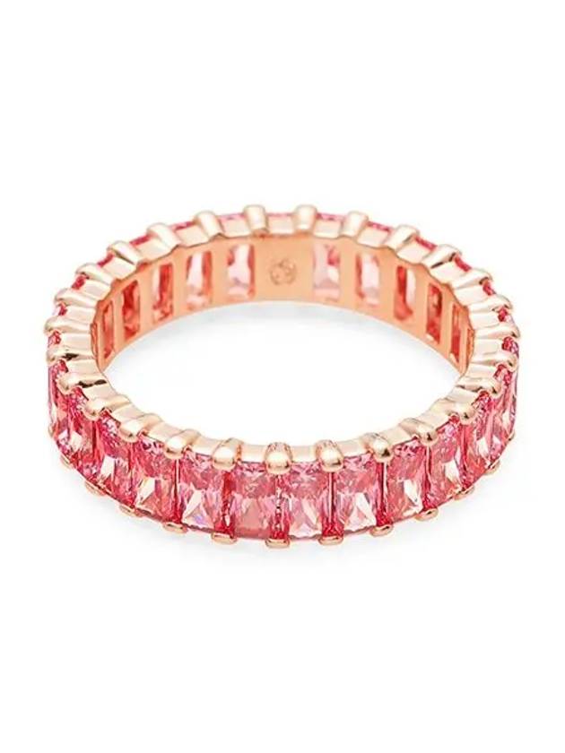 Matrix Baguette Cut Ring Rose Gold Pink - SWAROVSKI - BALAAN 3