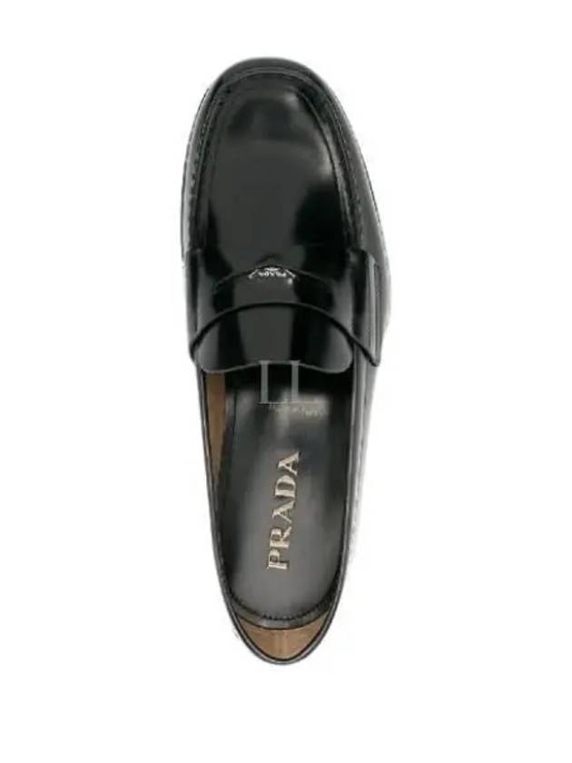 Triangle Logo Loafers Black - PRADA - BALAAN 2