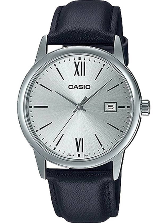 simple leather watch silver - CASIO - BALAAN 1