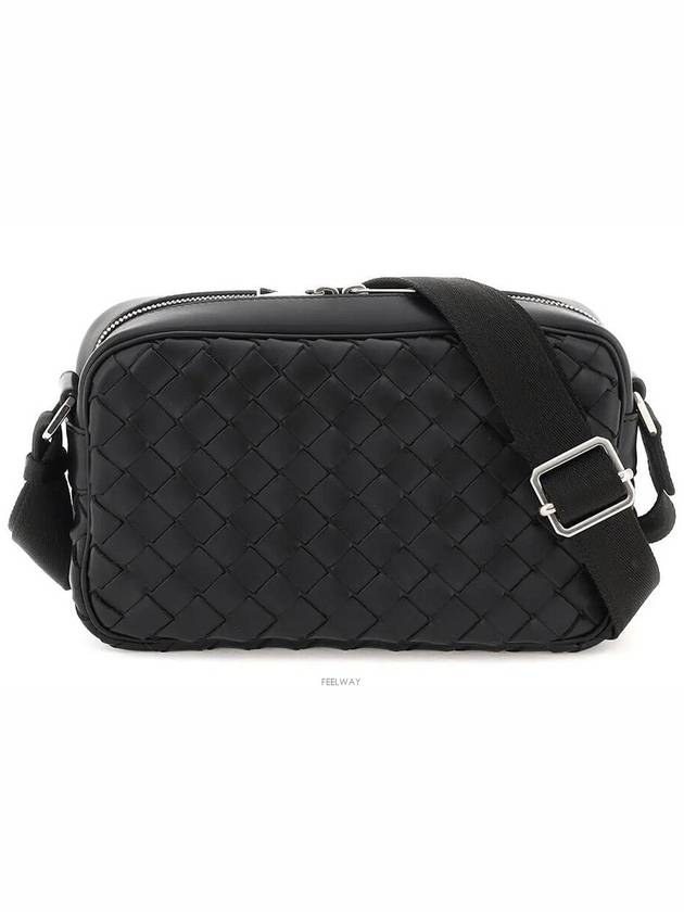 Classic Intrecciato Small Camera Cross Bag Black - BOTTEGA VENETA - BALAAN 2