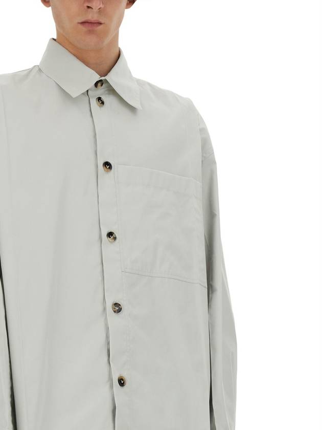 Cotton Silk Long Sleeve Shirt Cloud - BOTTEGA VENETA - BALAAN 5