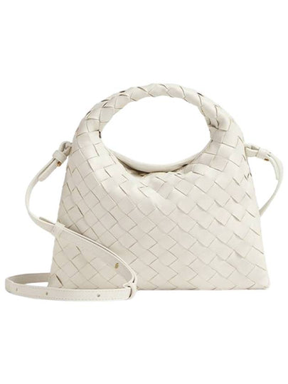 Intrecciato Mini Hop Tote Bag White - BOTTEGA VENETA - BALAAN 2