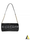 Women's Sade Small Tube Quilted Lambskin Shoulder Bag Black - SAINT LAURENT - BALAAN 2