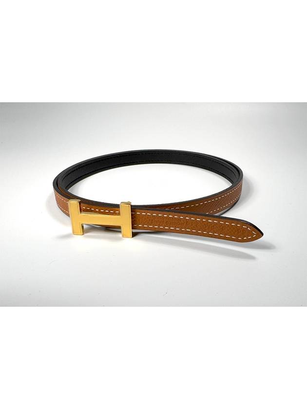 Women s Focus Belt Black Gold 13mm H065538CAA - HERMES - BALAAN 5