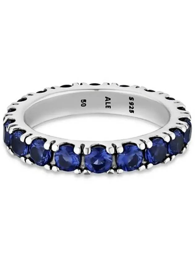 Sparkling Row Eternity Ring Silver Blue - PANDORA - BALAAN 4