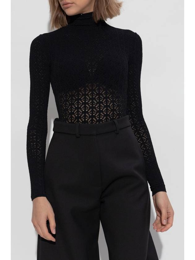 Alaïa Ribbed Bodysuit, Women's, Black - ALAIA - BALAAN 3