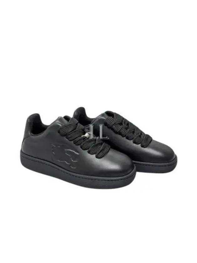 Leather Box Low-Top Sneakers Black - BURBERRY - BALAAN 2