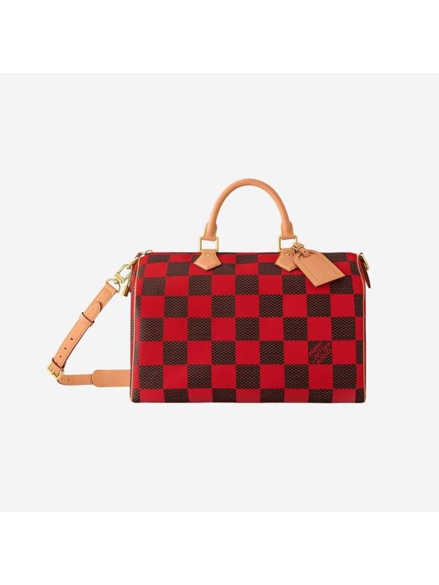 Speedy 40 Bandouliere Damier Pop Duffel Bag Red - LOUIS VUITTON - BALAAN 1