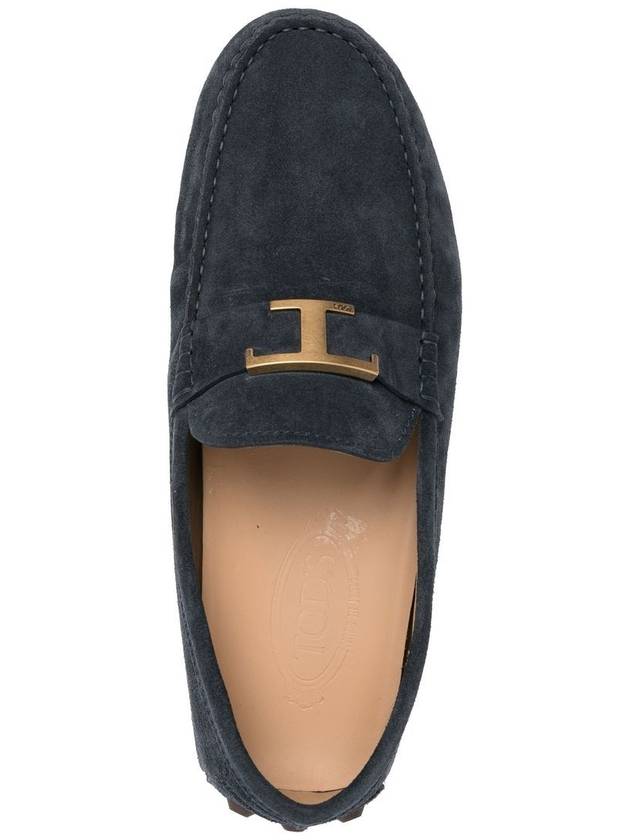 Timeless Gommino Suede Driving Shoes Navy - TOD'S - BALAAN 4