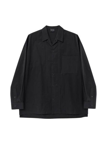 Peach Washing Over Long Sleeved Shirt Black - THEN OUR - BALAAN 1