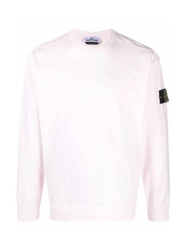 Wappen Patch Garment Dyed Heavy Cotton Sweatshirt Rose - STONE ISLAND - BALAAN 3