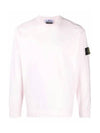 Waffen Patch Garment Dyed Heavy Cotton Sweatshirt Rose - STONE ISLAND - BALAAN 3