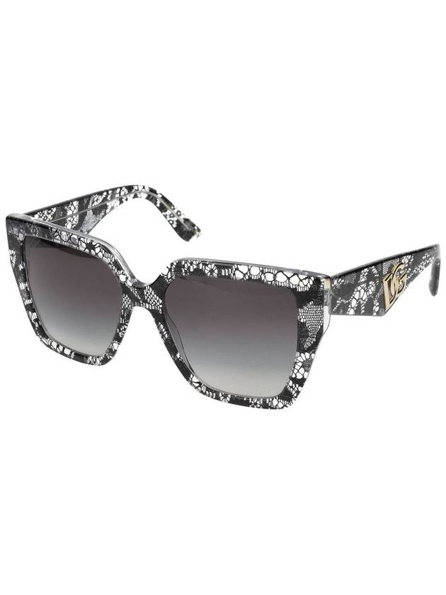 Eyewear Lace Detail Square Frame Sunglasses DG4438 - DOLCE&GABBANA - BALAAN 3