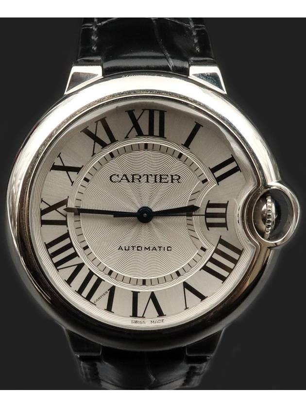 36MM Steel Automatic Ballon Bleu De Unisex Leather Band Watch W69017Z4 - CARTIER - BALAAN 1